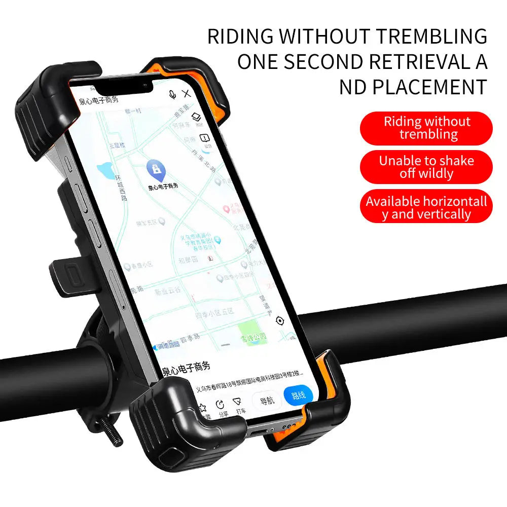 ESLNF Bike Phone Holder Universal 360° View Bicycle Phone Holder 4.5-7.2inch Mobile Phone Stand Shockproof Motorcycle Bracket