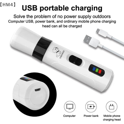 〔HM4〕Silent Groom Pro Nail Grinder, 2025 Upgraded Silent Groomer Pro Nail For Dogs, Rechargeable USB Charging Pet Nail Grinder