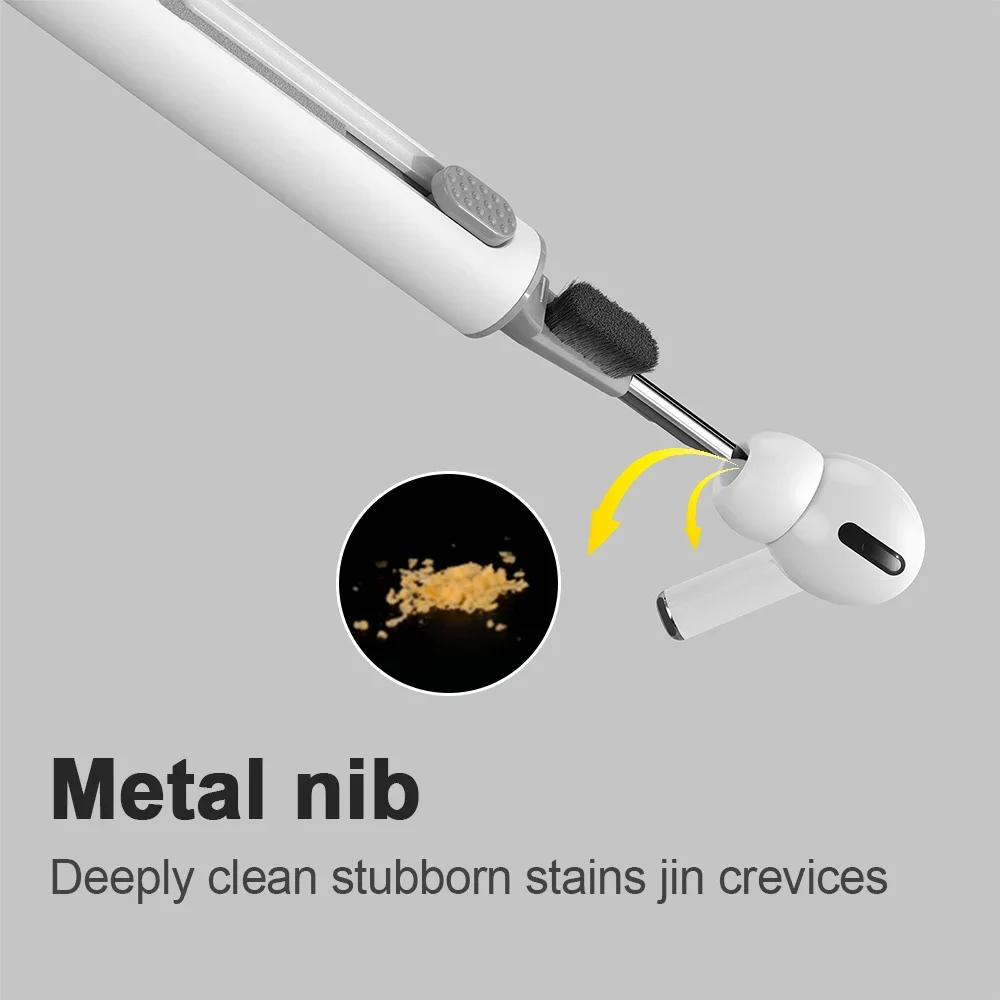 Adjustable Earphones Cleaner Kit for Airpods 3 2 1 Wireless Headphones Case Cleaning Pen Brush Bluetooth Earphones Cleaning Tool