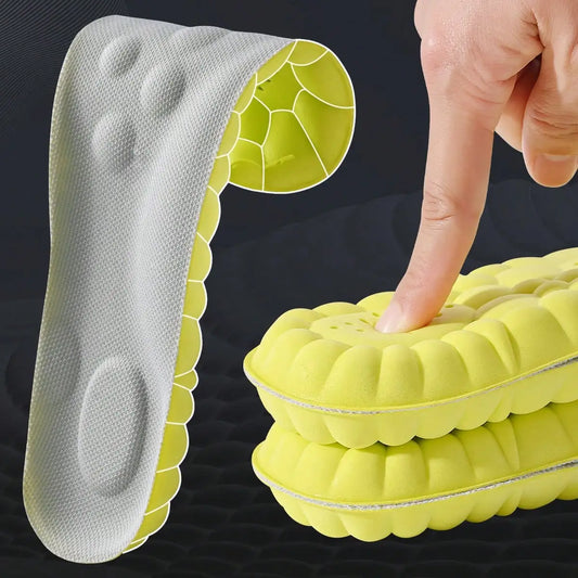 1Pair/2Pairs/4Pairs High Elasticity Latex Sport Insoles Soft Shoe Pads Arch Support Orthotic Insoles Breathable Deodorant Insole