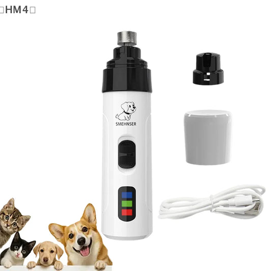 〔HM4〕Silent Groom Pro Nail Grinder, 2025 Upgraded Silent Groomer Pro Nail For Dogs, Rechargeable USB Charging Pet Nail Grinder