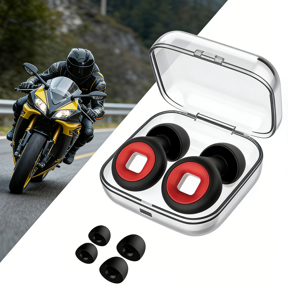 1-6 Pairs Motorcycle Noise Reduction Earplugs Soft Soundproof Anti-noise Mute Ear Plugs For Riding Sleeping Motorcycle Accessori