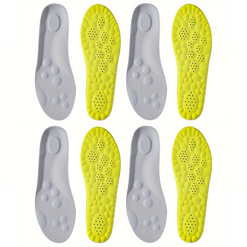 1Pair/2Pairs/4Pairs High Elasticity Latex Sport Insoles Soft Shoe Pads Arch Support Orthotic Insoles Breathable Deodorant Insole