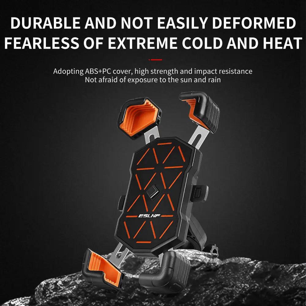 ESLNF Bike Phone Holder Universal 360° View Bicycle Phone Holder 4.5-7.2inch Mobile Phone Stand Shockproof Motorcycle Bracket