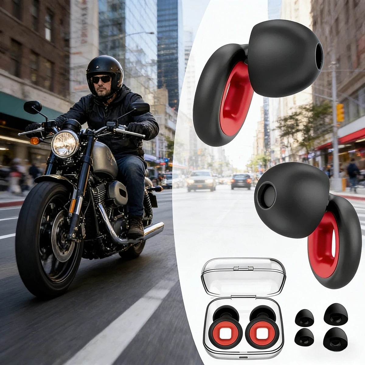1-6 Pairs Motorcycle Noise Reduction Earplugs Soft Soundproof Anti-noise Mute Ear Plugs For Riding Sleeping Motorcycle Accessori